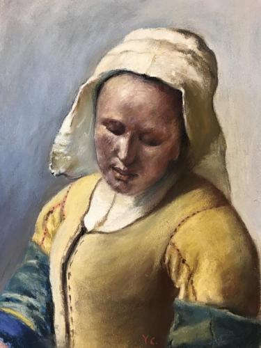 Reproduction of Johnnes Vermeer's milk-maid 11*14 inches $249